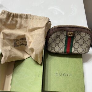 Gucci Beige and Brown GG Mini Pouch